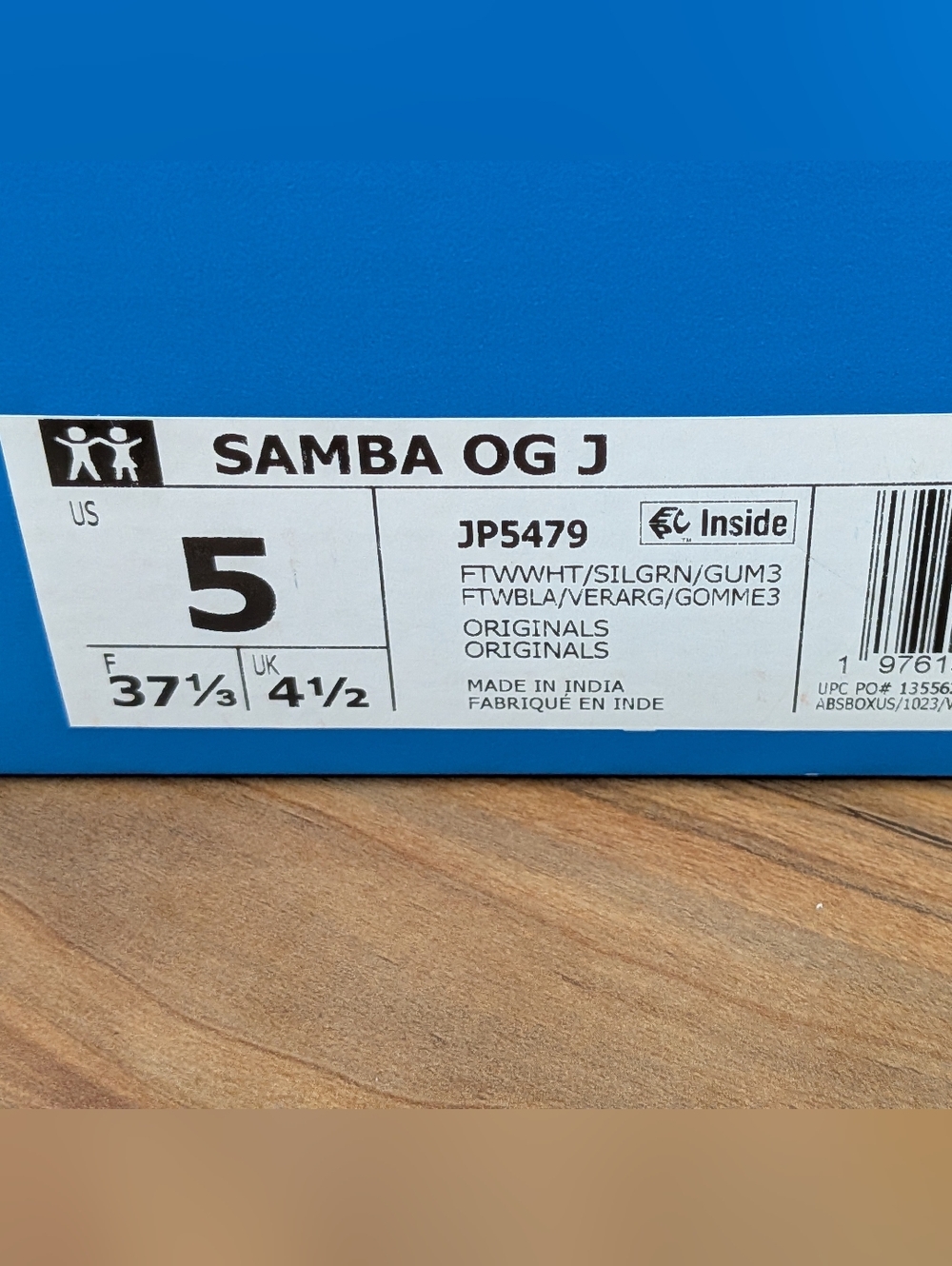 Adidas Samba OG J Silver Green/Cloud White Sneaker - Picture 3 of 14